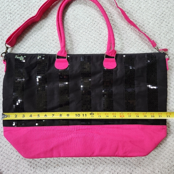 2010s Victorias Secret Sequin Mcbling Weekender Duffle Bag - Picture 2 of 9